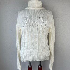 Vintage Acrylic Fibre Turtleneck Sweater Size M EUC